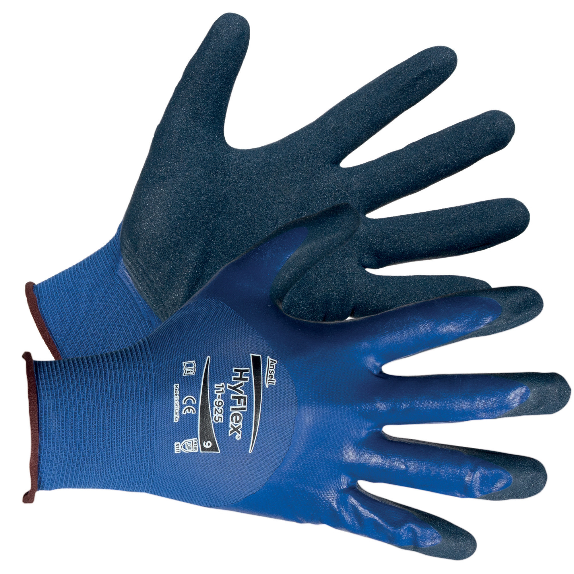 Gants de protection Ansell Hyflex 11-925 taille 8, lot de 12 paires