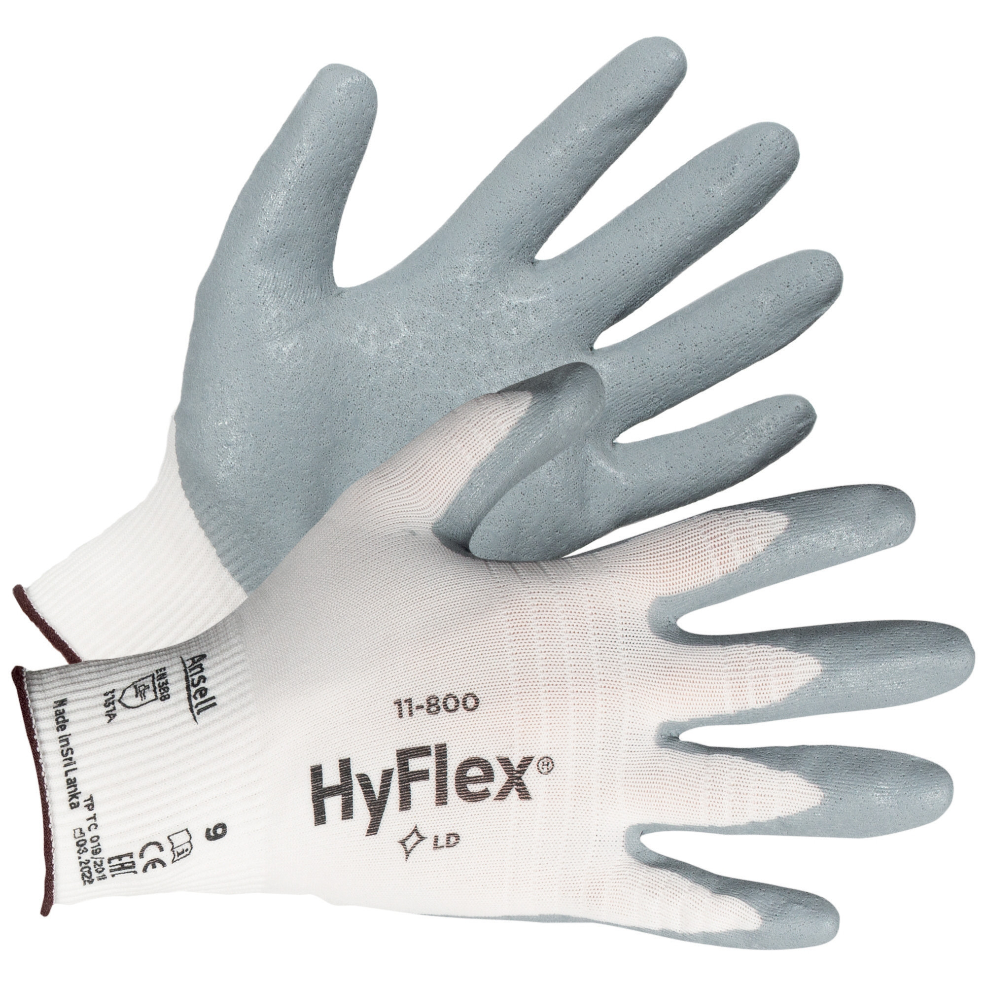 Gants de manutention Ansell Hyflex 11-800 taille 8, lot de 12 paires