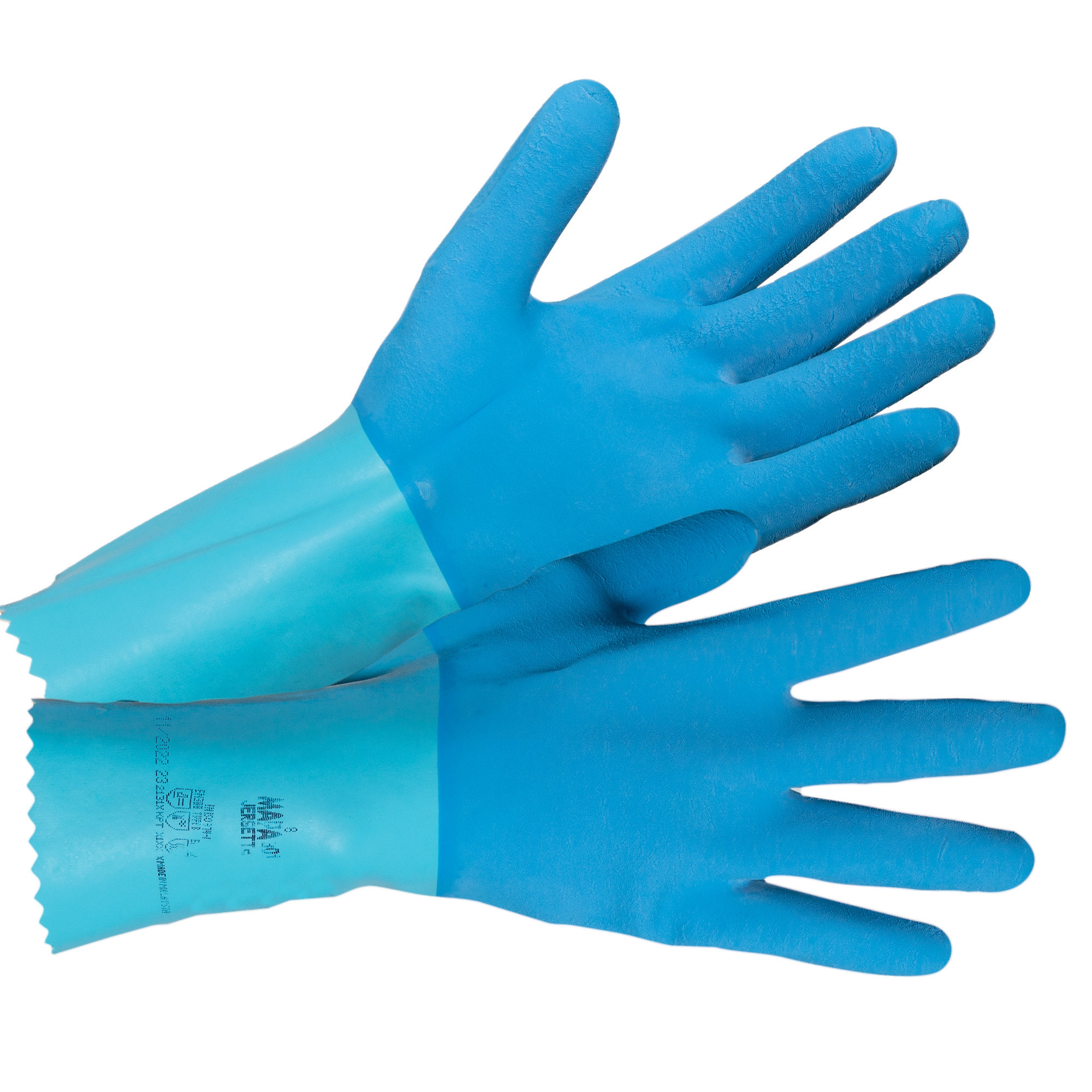 Gants de ménage Mapa Jersette 301 bleus taille 6, lot de 5 paires