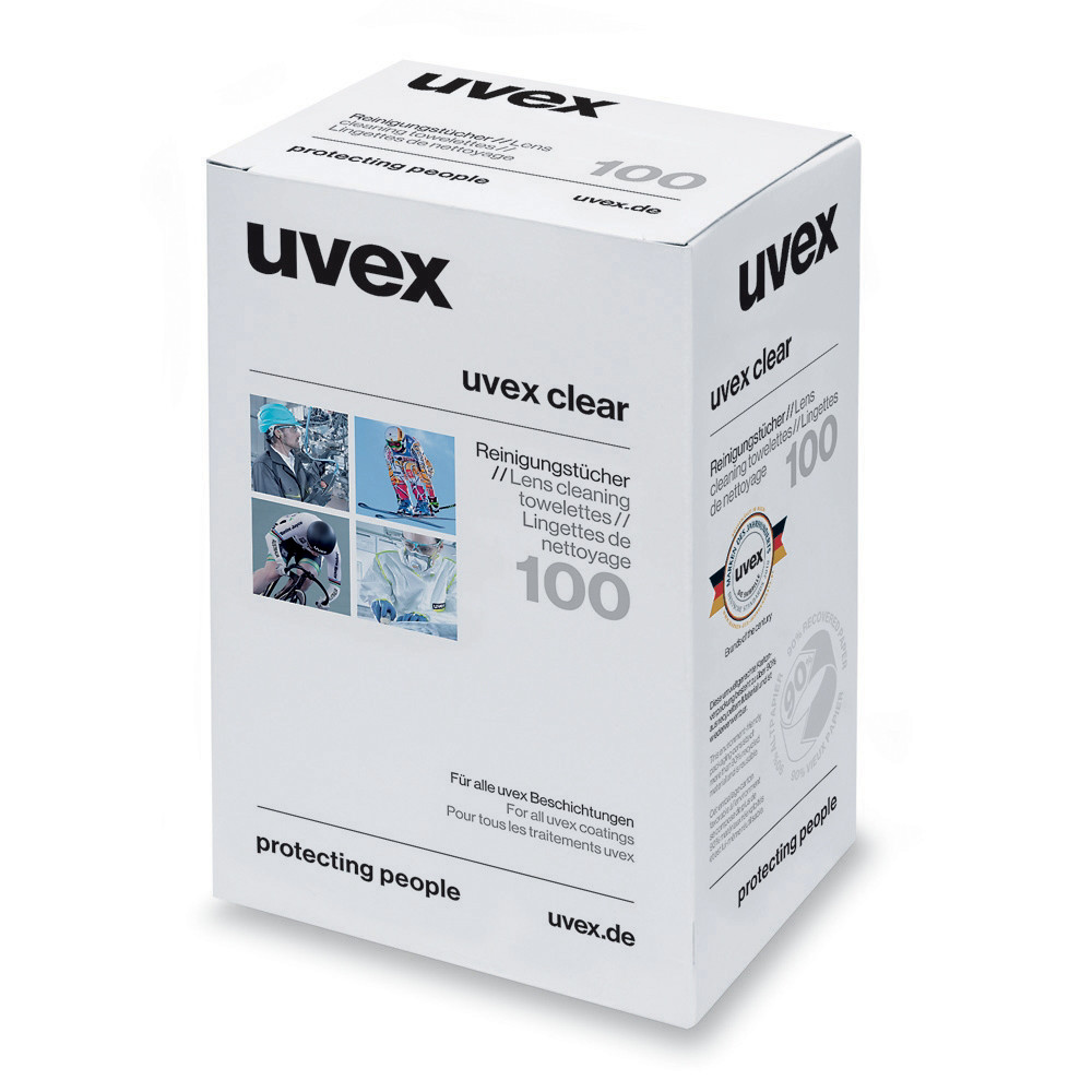 UVEX Lingettes nettoyantes UVEX, boite de 100