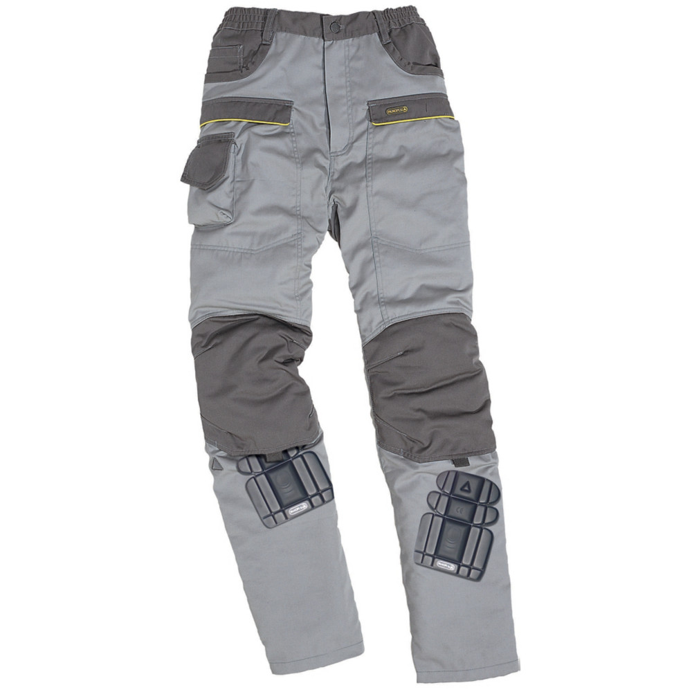 PANOPLY Pantalon de travail polycton gris clair et gris fonc Mach 2, DeltaPlus, taille L