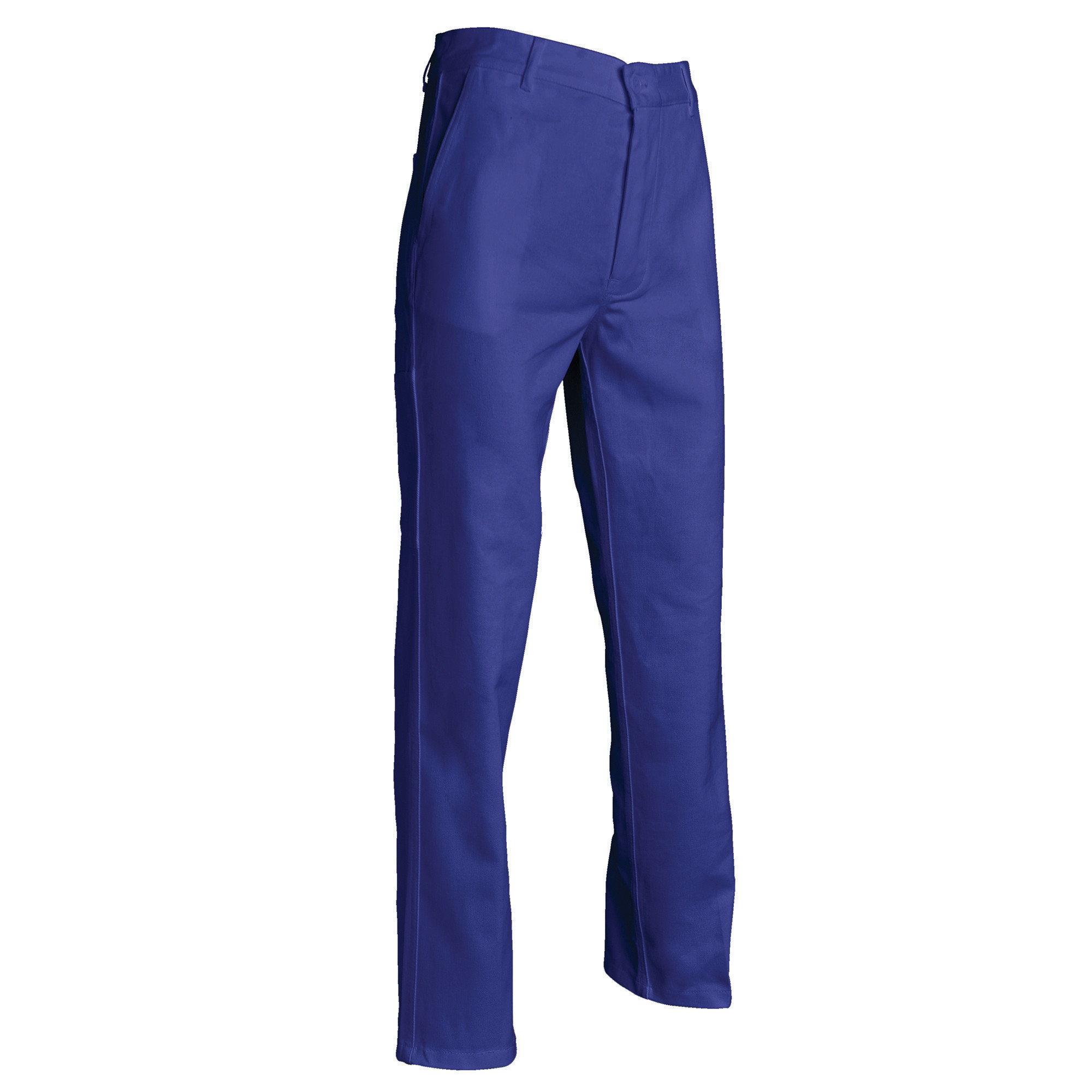 Pantalon de travail polycoton coton bleu roi, taille 42