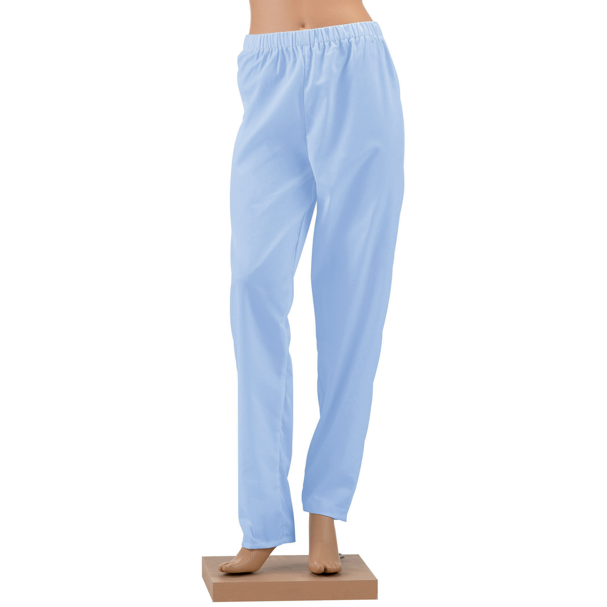 Pantalon hospitalier mixte bleu ciel, taille 44/46