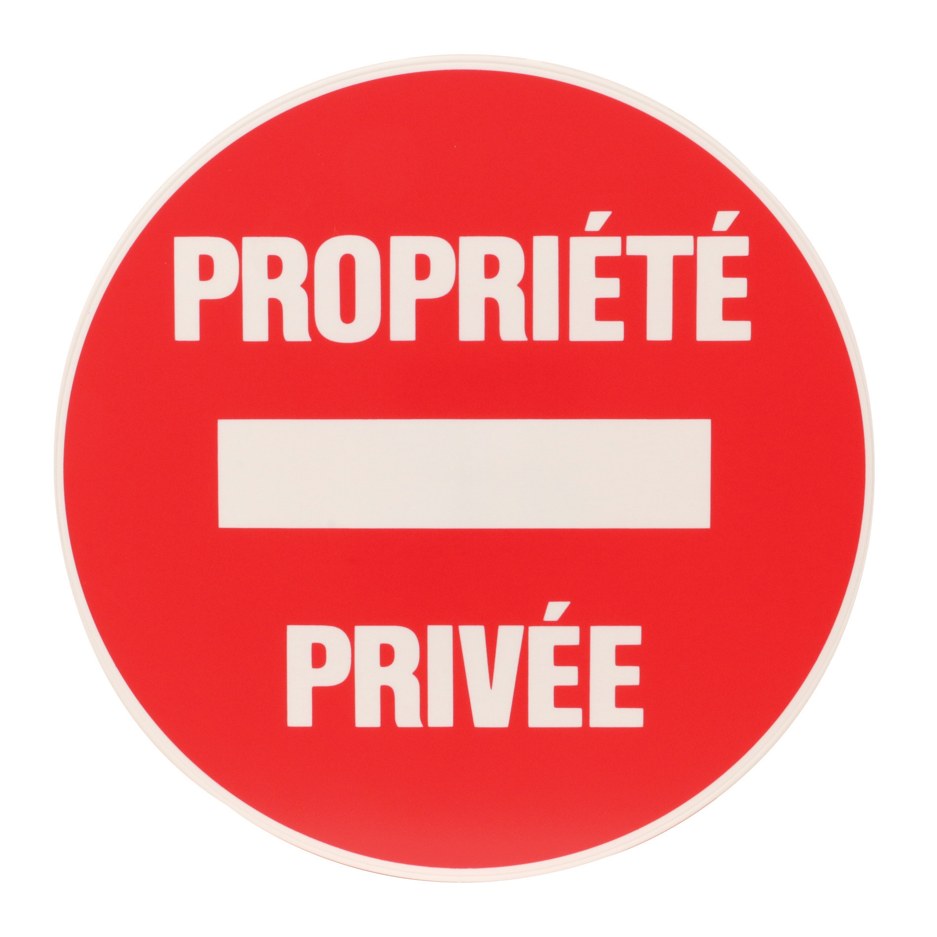 Panneau propriété privée diamètre 30 cm polystyrène antichoc