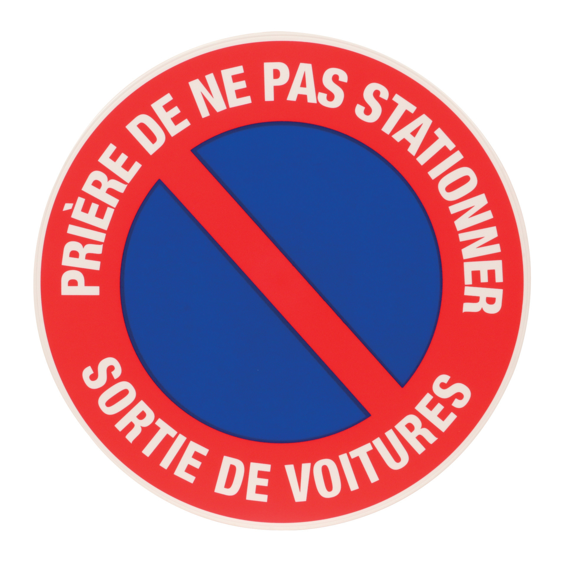 Panneau sortie de voitures diamètre 30 cm polystyrène antichoc