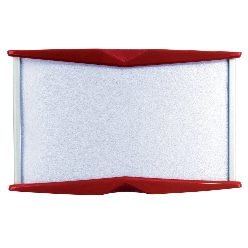 Plaque professionnelle personnalise Pyxis 5,5 x 9 cm rouge
