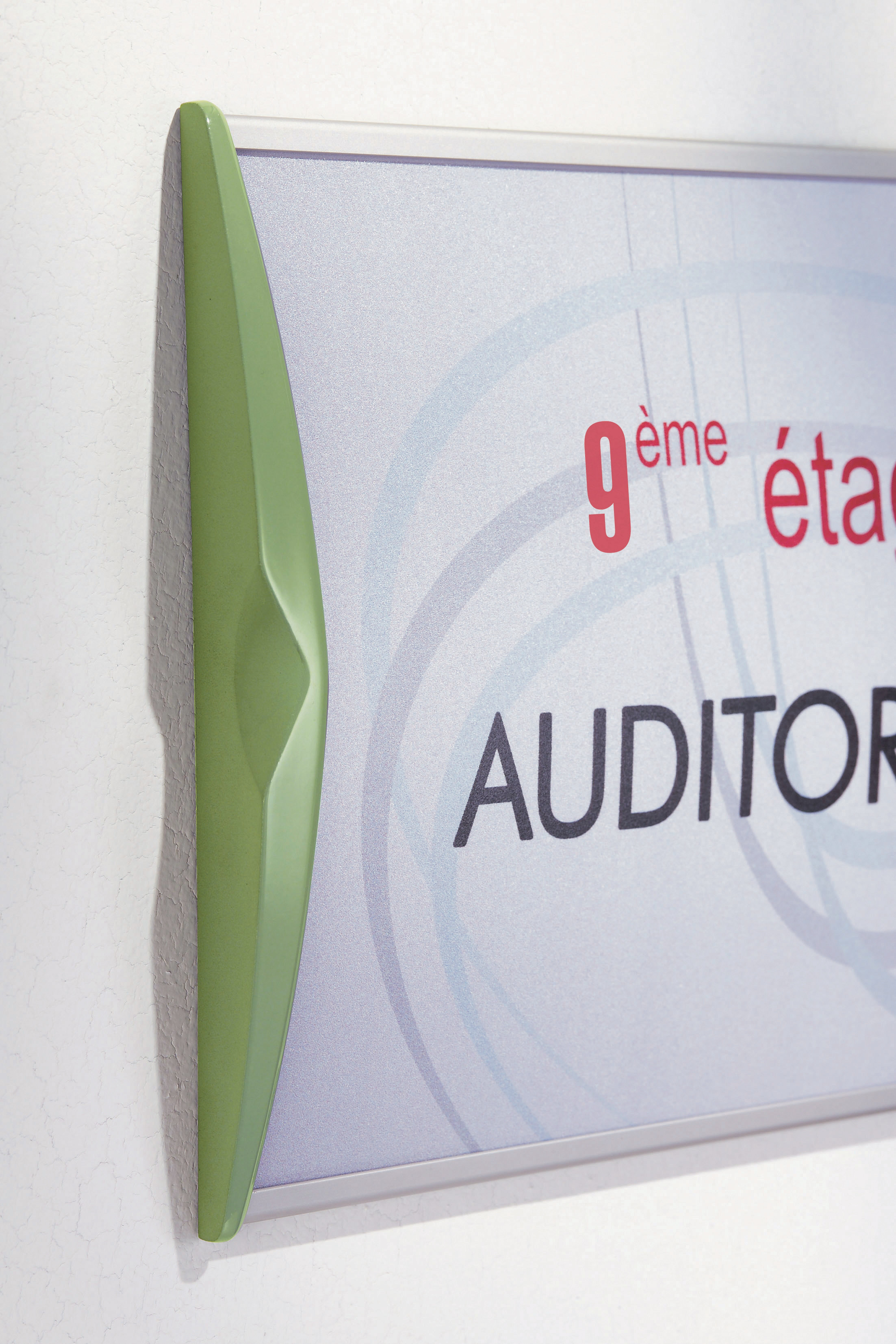 Plaque professionnelle personnalisée Pyxis 21 x 14,85 cm verte