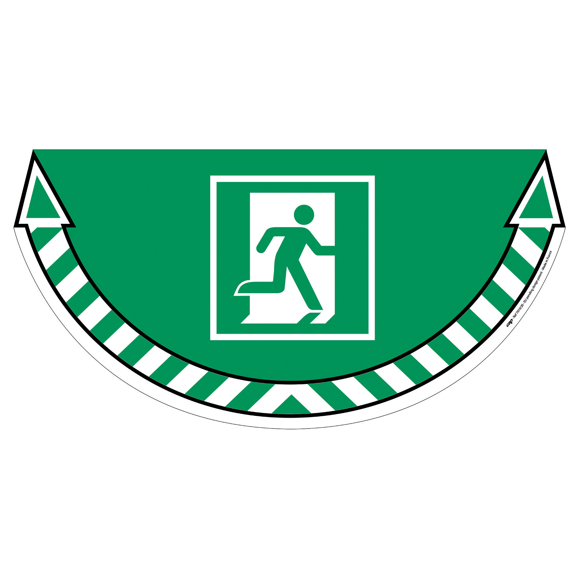 Sticker marquage au sol sortie de secours CEP 700 x 350 mm PVC