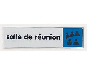 Plaquette de porte salle de réunion 17 x 4 cm plexiglas