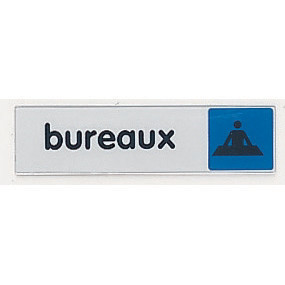 Plaquette de porte bureaux 17 x 4 cm plexiglas