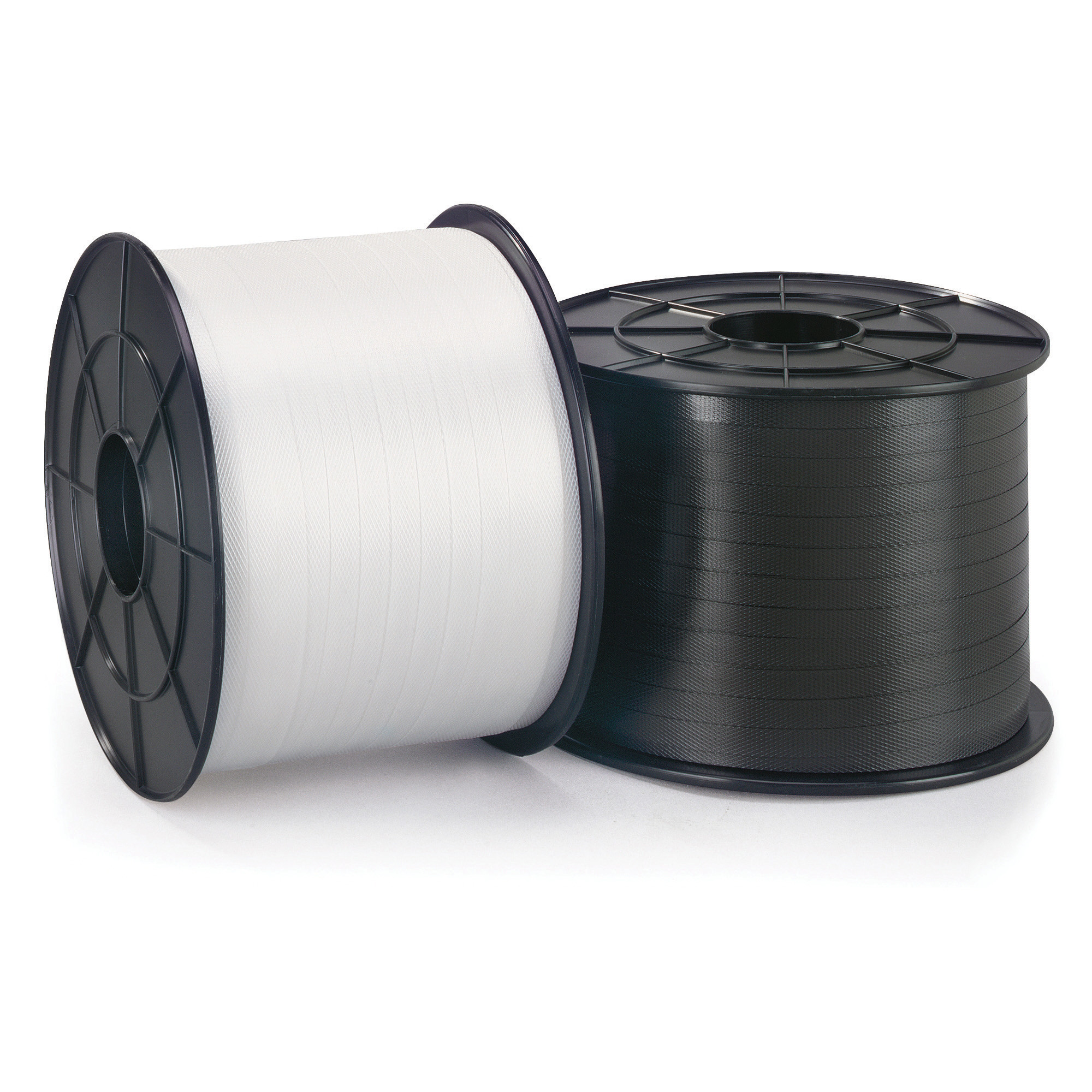 4 bobines feuillard polypropylène manuel joues plastique, largeur 12mm