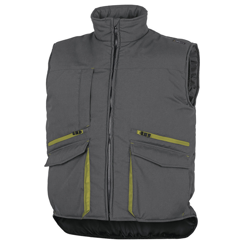 DELTA PLUS Gilet multipoches gris/vert Delta Plus, taille S