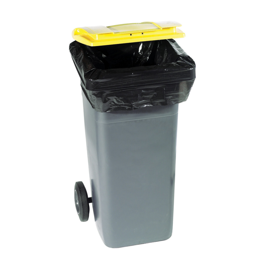 Housses conteneurs noires 120 L pour conteneur 2 roues, lot de 100