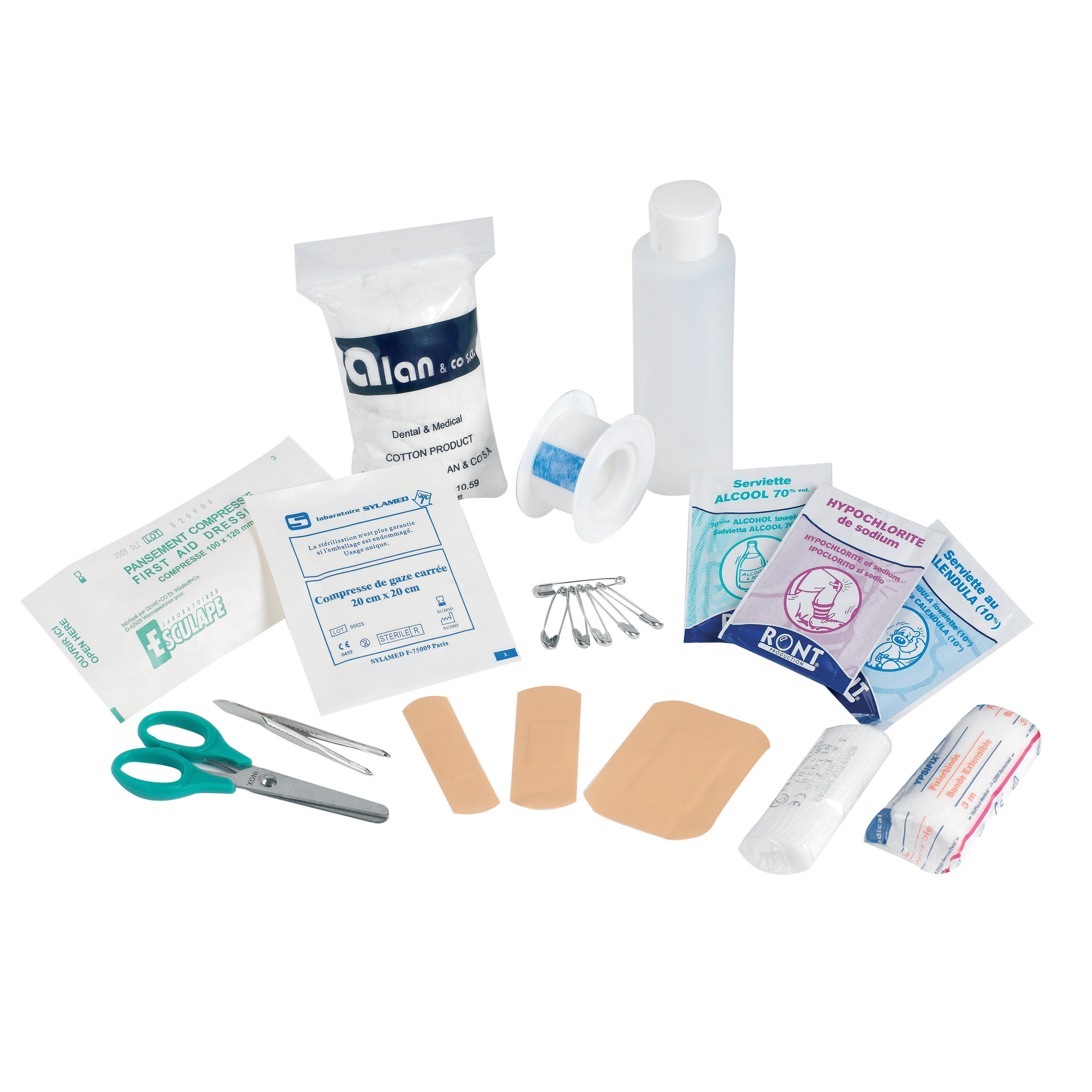 Kits 15 personnes pour armoires à pharmacie Esculape