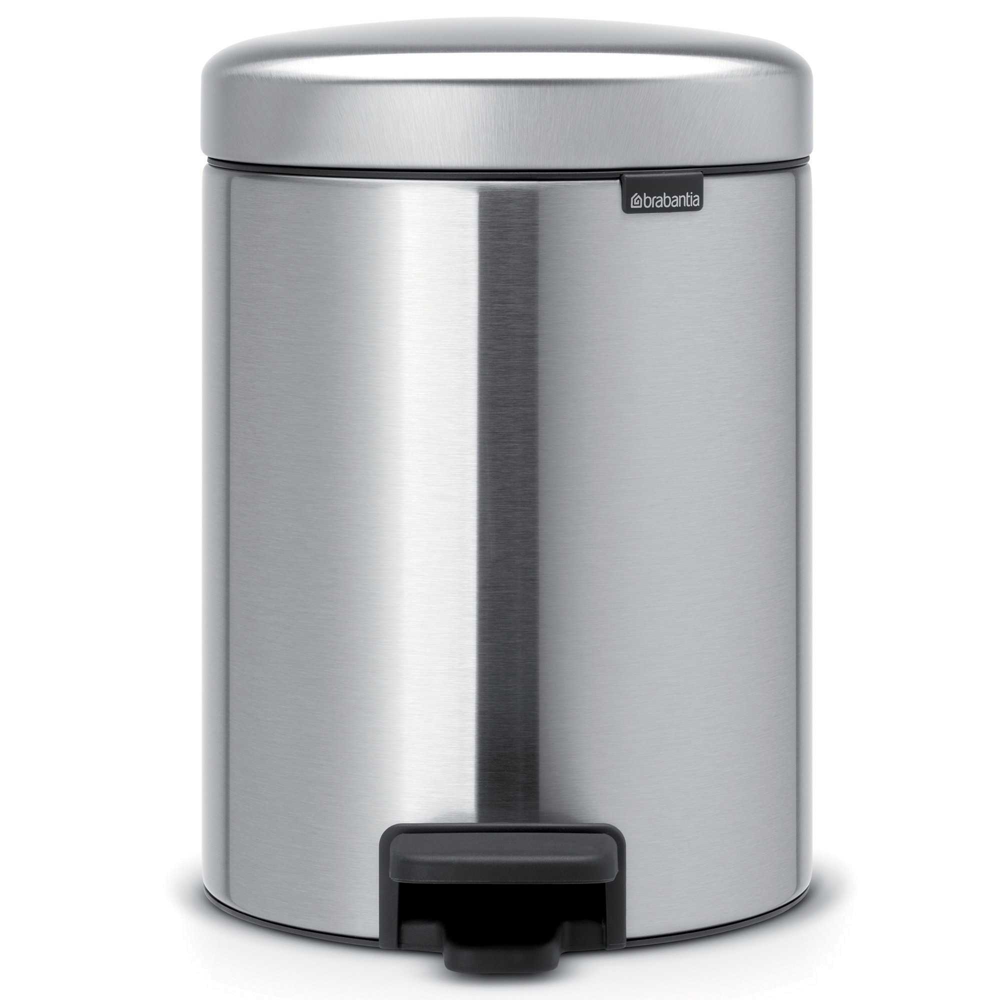 Poubelle NewIcon Brabantia 5 L gris brossé mat