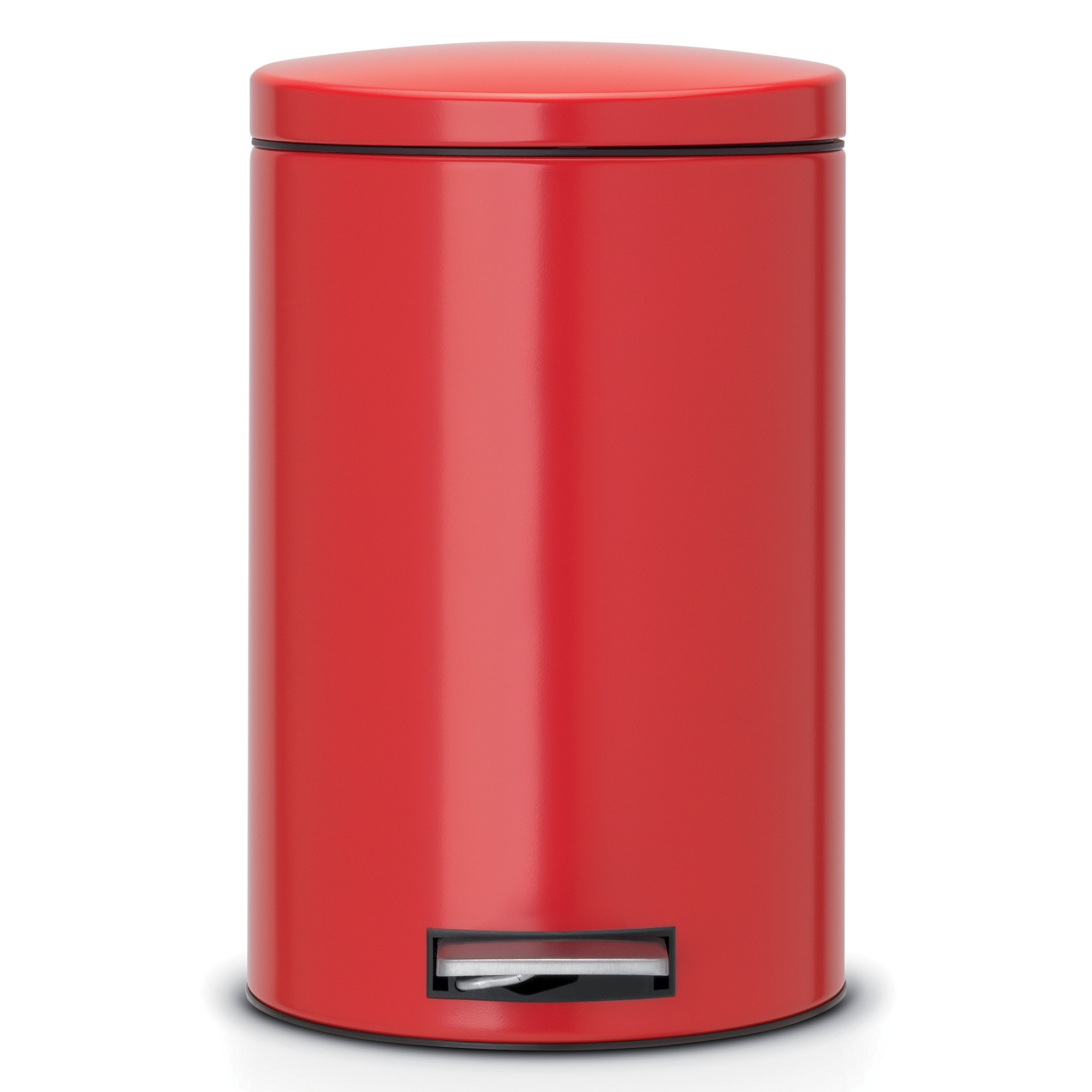 Poubelle 12 L Brabantia  à couvercle silencieux rouge