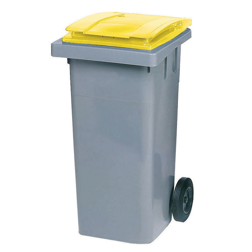 SULO Conteneur 2 roues SULO  prise frontale 140 L gris/ jaune