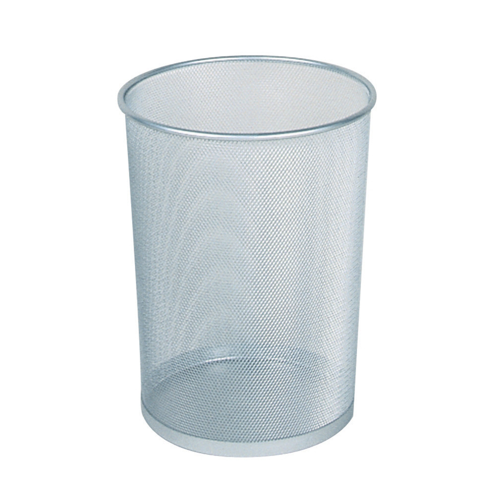 Corbeille métal ajourée ronde silver 19 L
