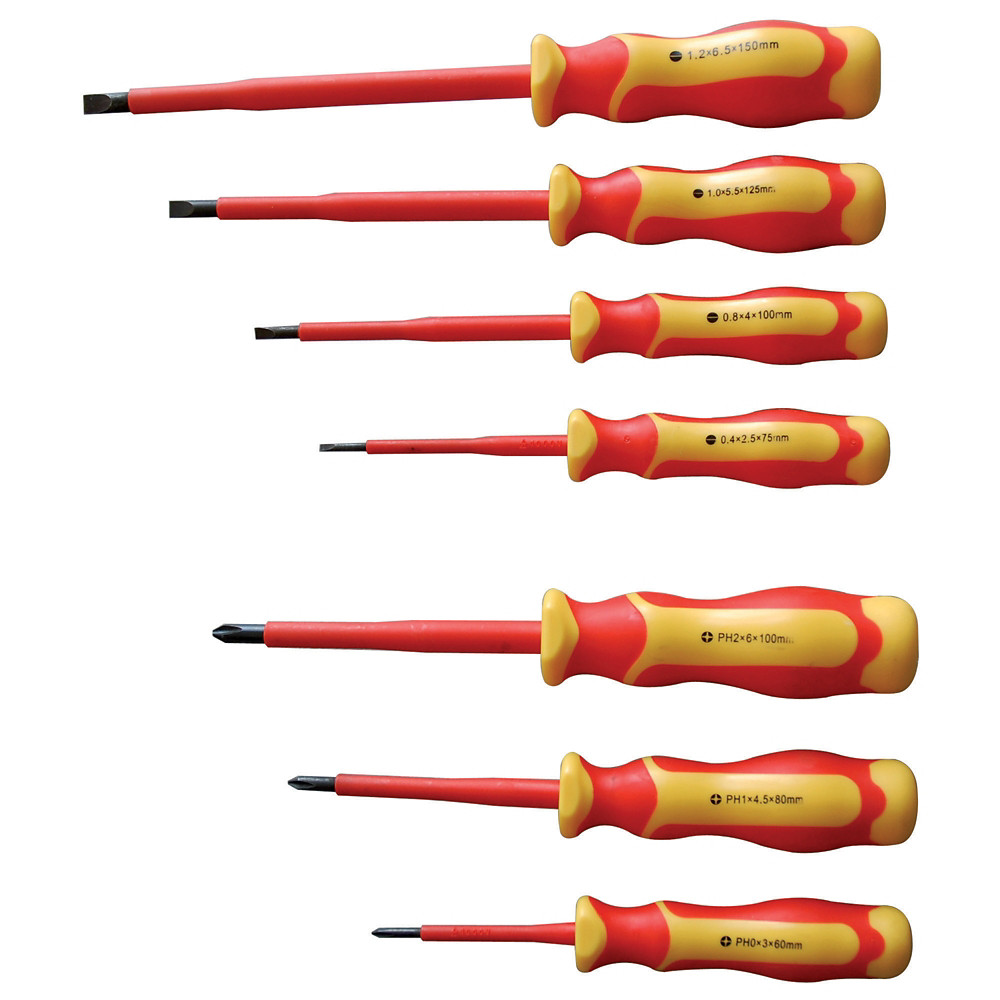 SAFETOOL Lot de 7 tournevis isols Safetool