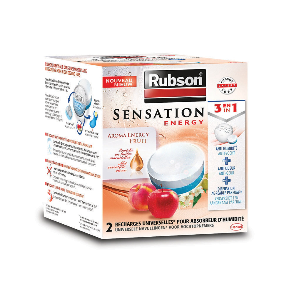 Boîte de 2 Tablettes Sensation Energy Fruit pour absorbeur d'humidité