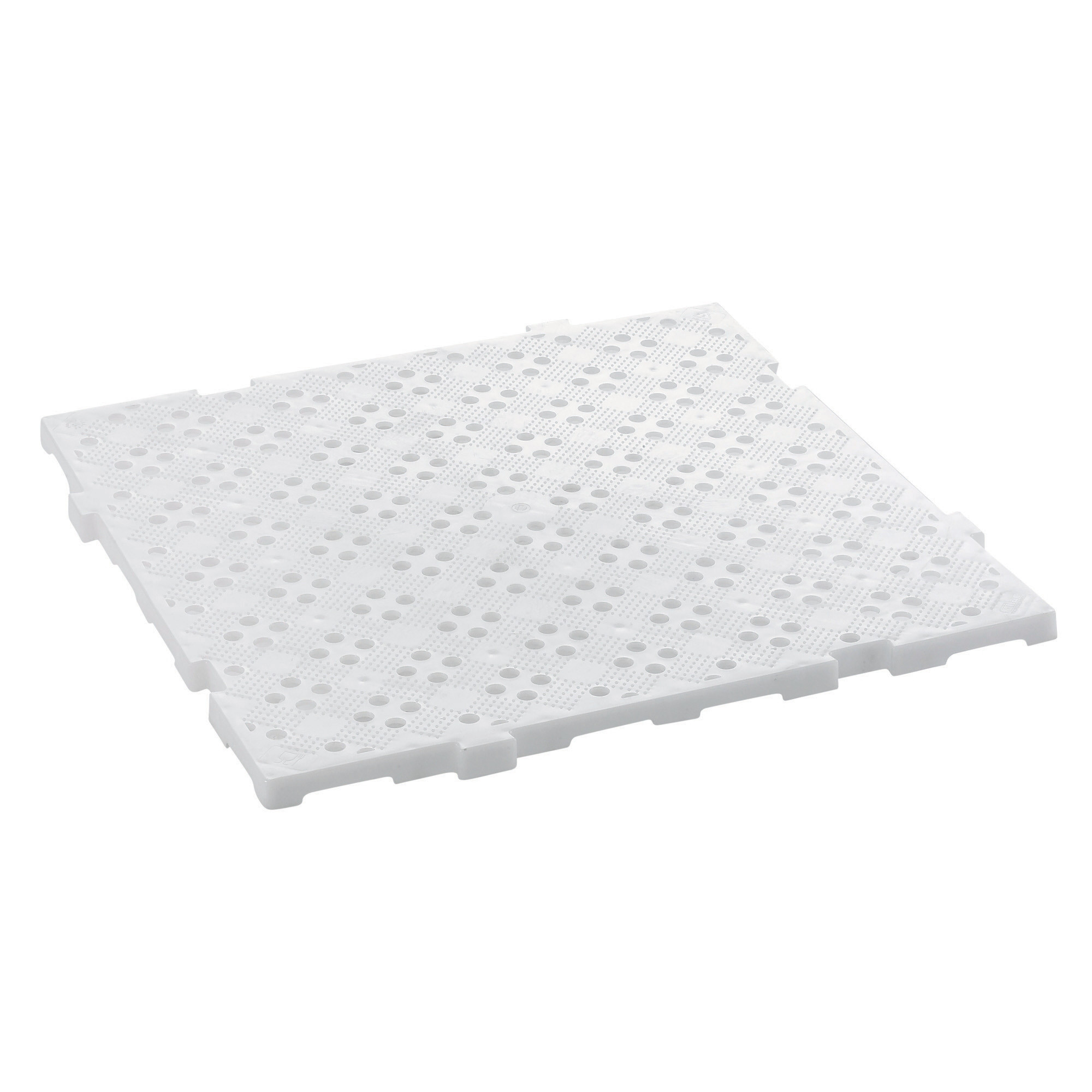 Caillebotis plastique blanc Gilac 50 x 50 cm