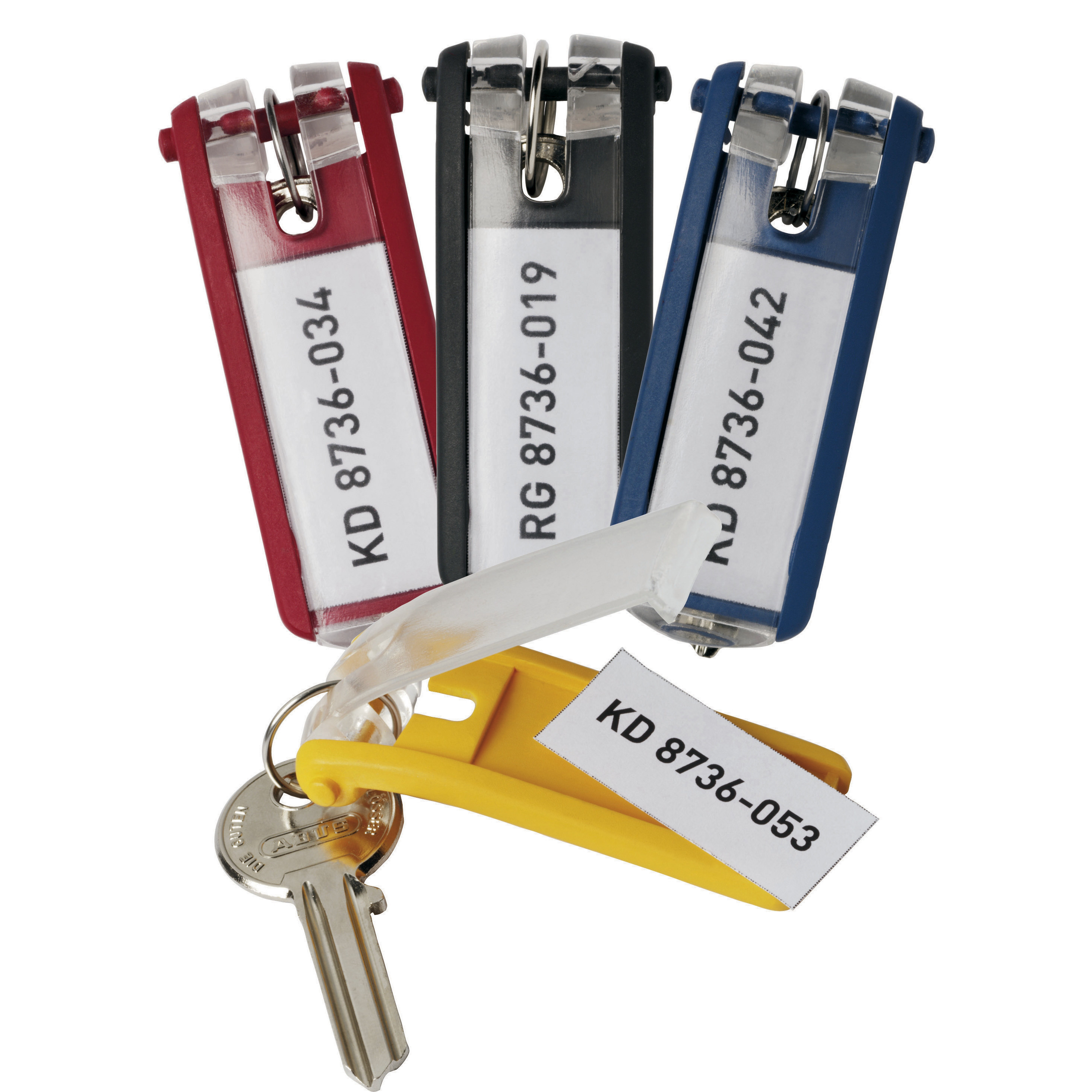 Porte-clés Durable jaunes, lot de 6