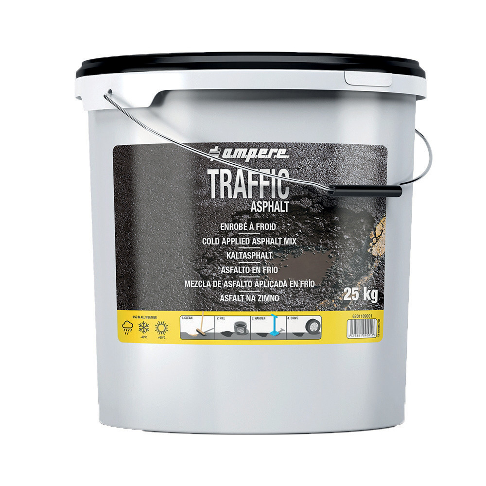 AMPERE Enrob  froid Ampere Traffic Asphalt noir, seau 25 kg