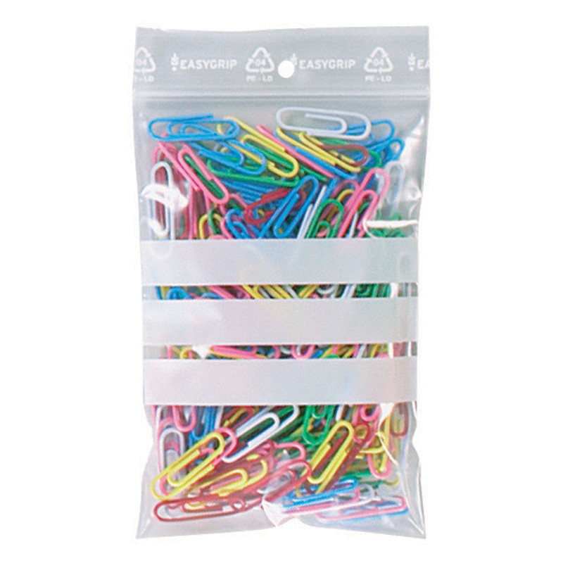 1000 sachets  fermeture zip avec bande d'criture, paisseur 50 microns, 8 x 12 cm