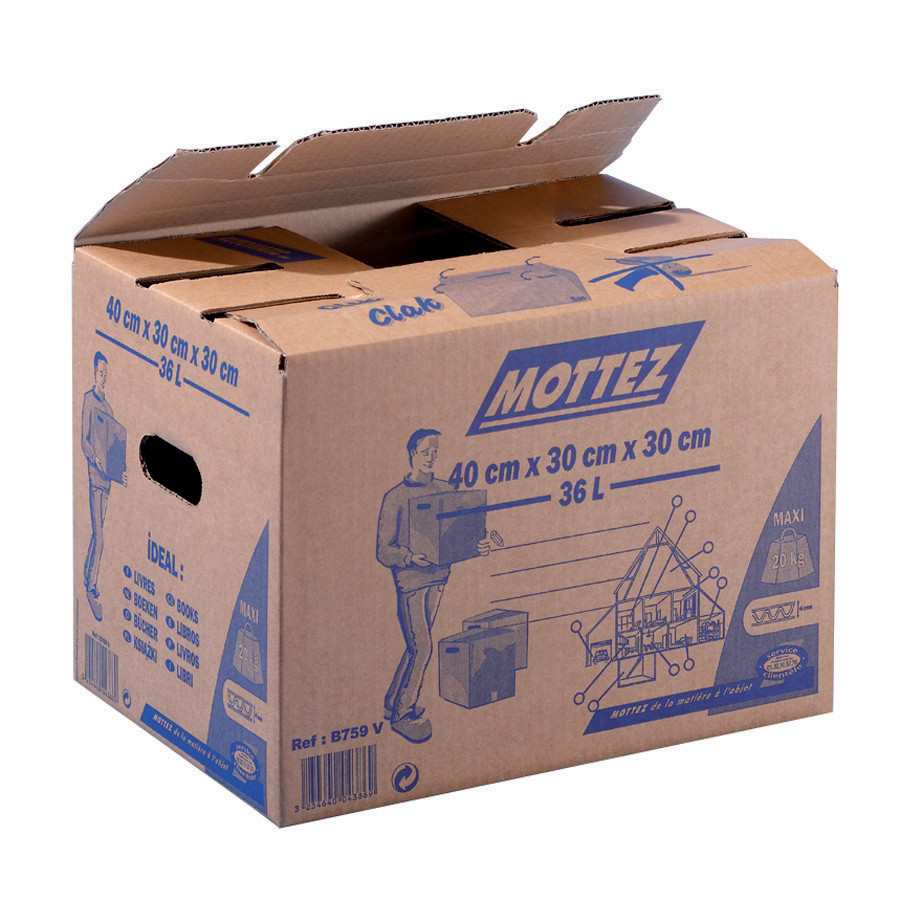 MOTTEZ Caisse de dmnagement automatiques 36 L (lot de 10)