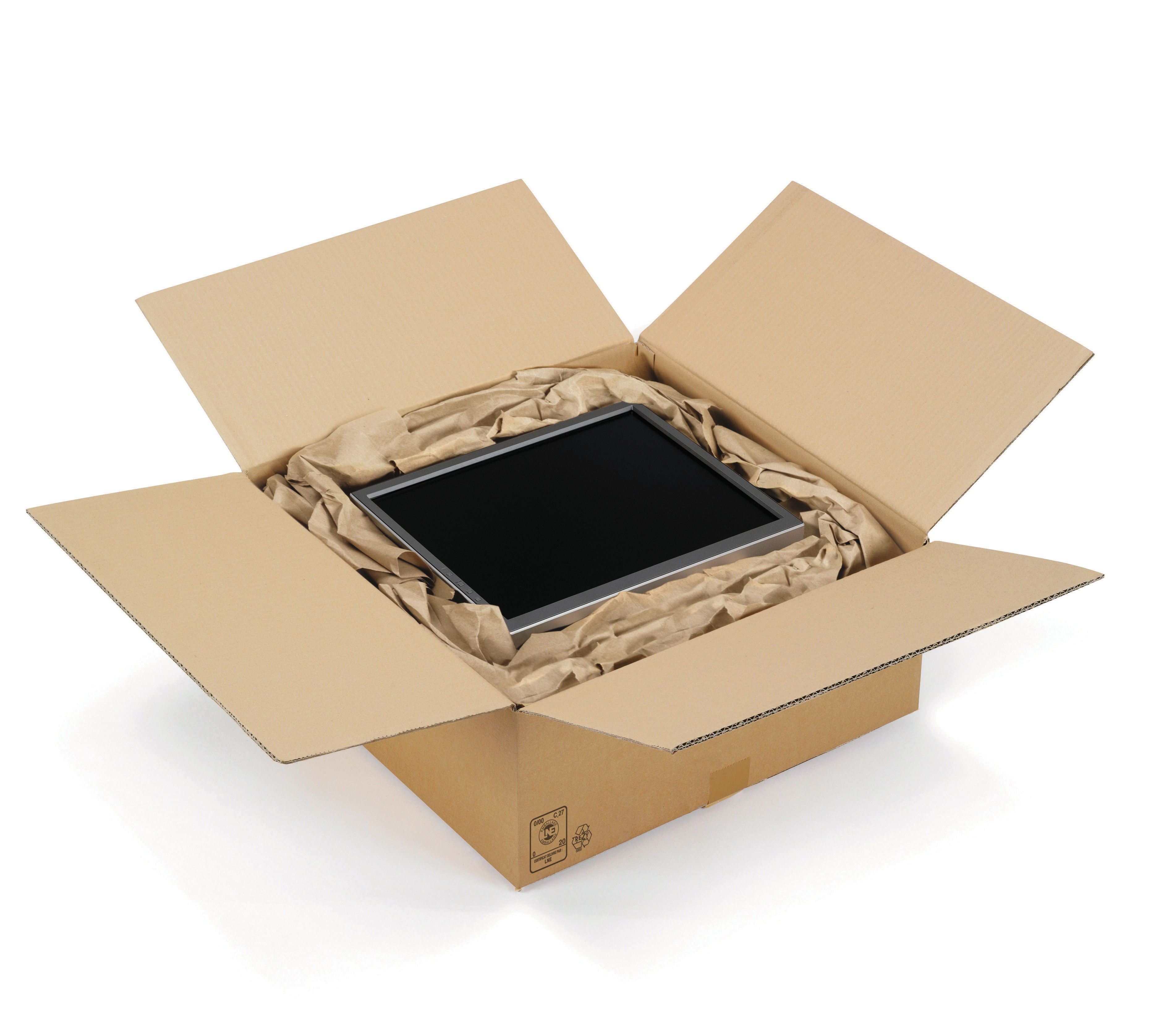 Caisse carton brune double cannelure RAJA 50x50x20 cm, lot de 10