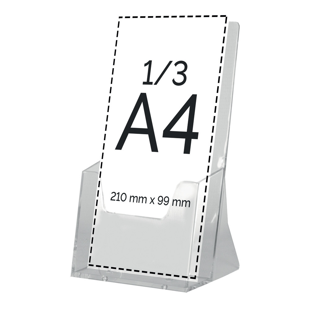 TORENCO Prsentoir de comptoir modulaire 1 case format 1/3 A4 coloris transparent