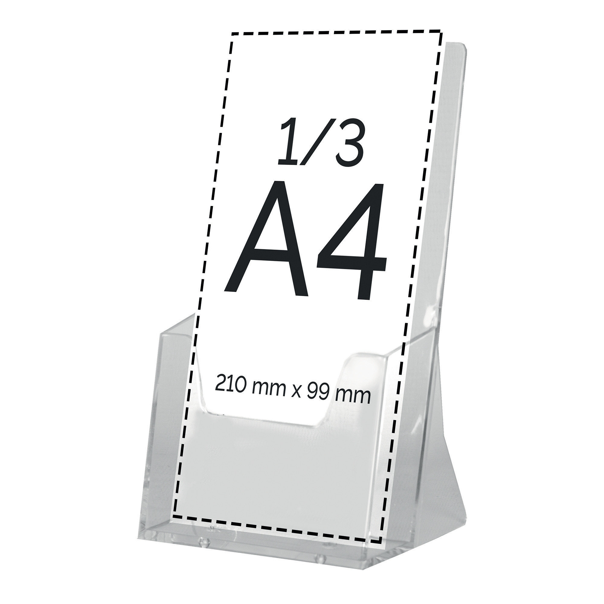 TORENCO+Presentoir+de+comptoir+modulaire+1+case+format+1/3+A4+coloris+transparent