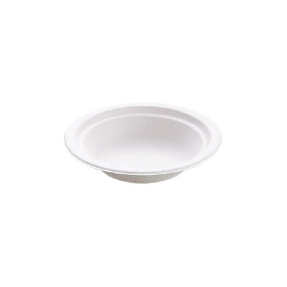 HUHTAMAKI Bols en bagasse naturelle Huhtamaki 50 cl blancs, lot de 50