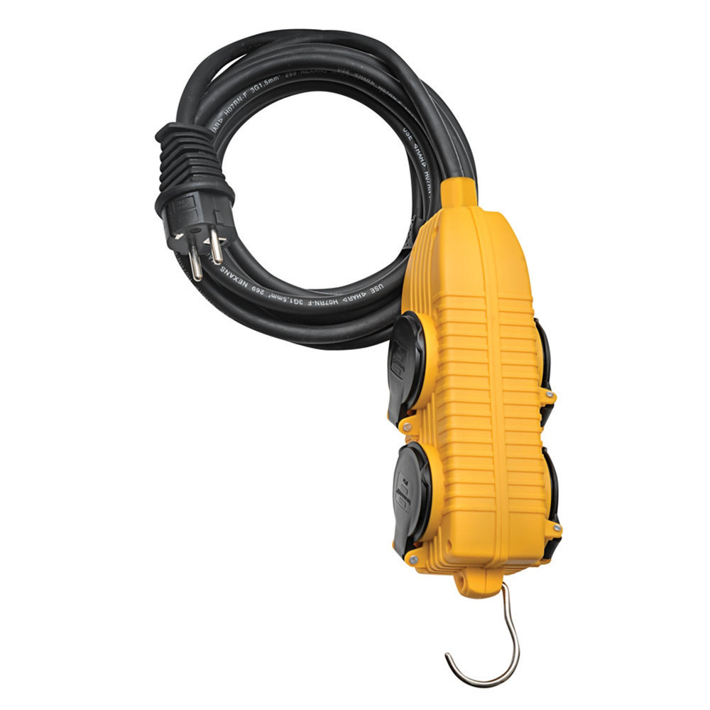 BRENNENSTUHL Rallonge lectrique Brennenstuhl, Powerblock 4 prises  clapets, protection IP44, cble 10m H07RN-F 3G1,5