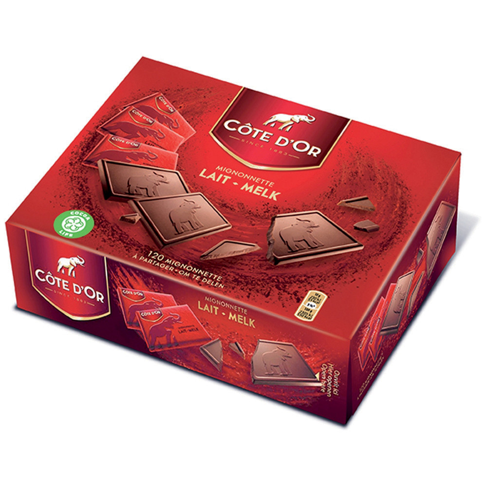 COTE D OR Bote de 120 mignonnettes Cte d'Or au chocolat au lait
