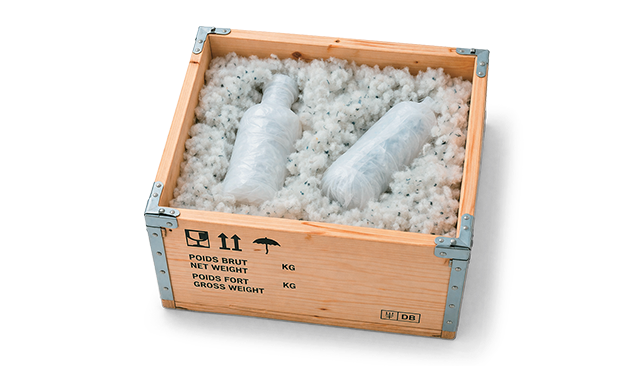 Fibre de calage textile recyclé