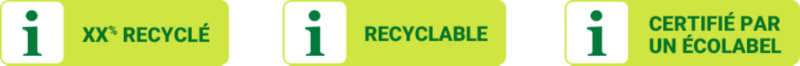 XX% Recyclé