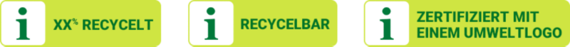 XX% RECYCELT