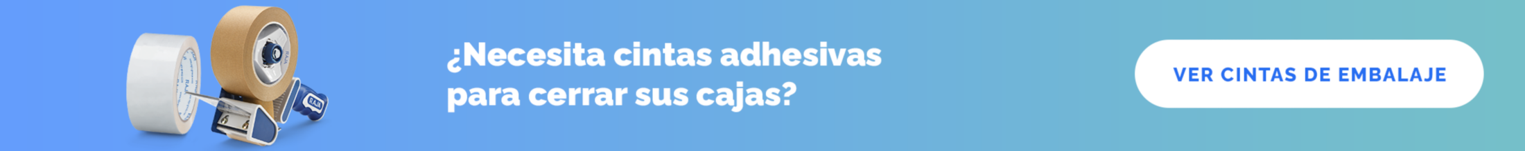 ¿Necesita cintas adhesivas para cerrar sus cajas?