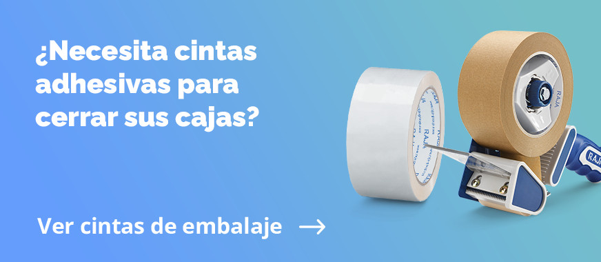 ¿Necesita cintas adhesivas para cerrar sus cajas?