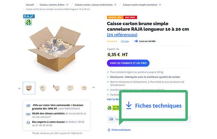 Comment trouver la fiche technique de mon produit