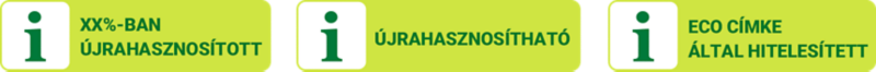 XX%-ban újrahasznosított