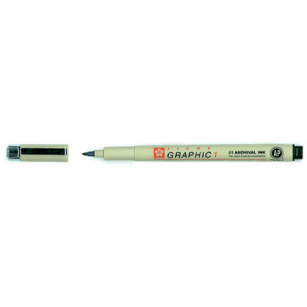 Stylo Sakura Pigma Graphic Pen 1mm schwarz 1x - vue 2