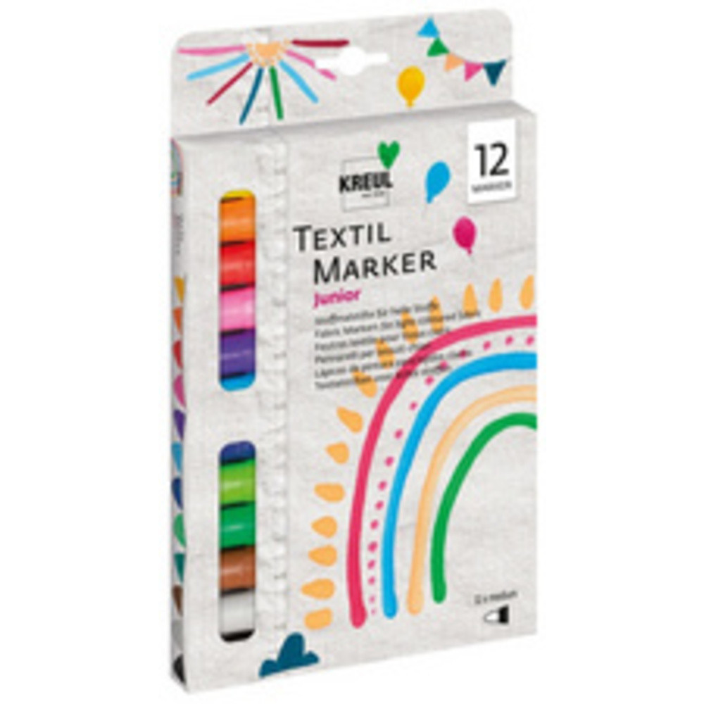 Marqueurs textiles medium 'Junior', set de 12