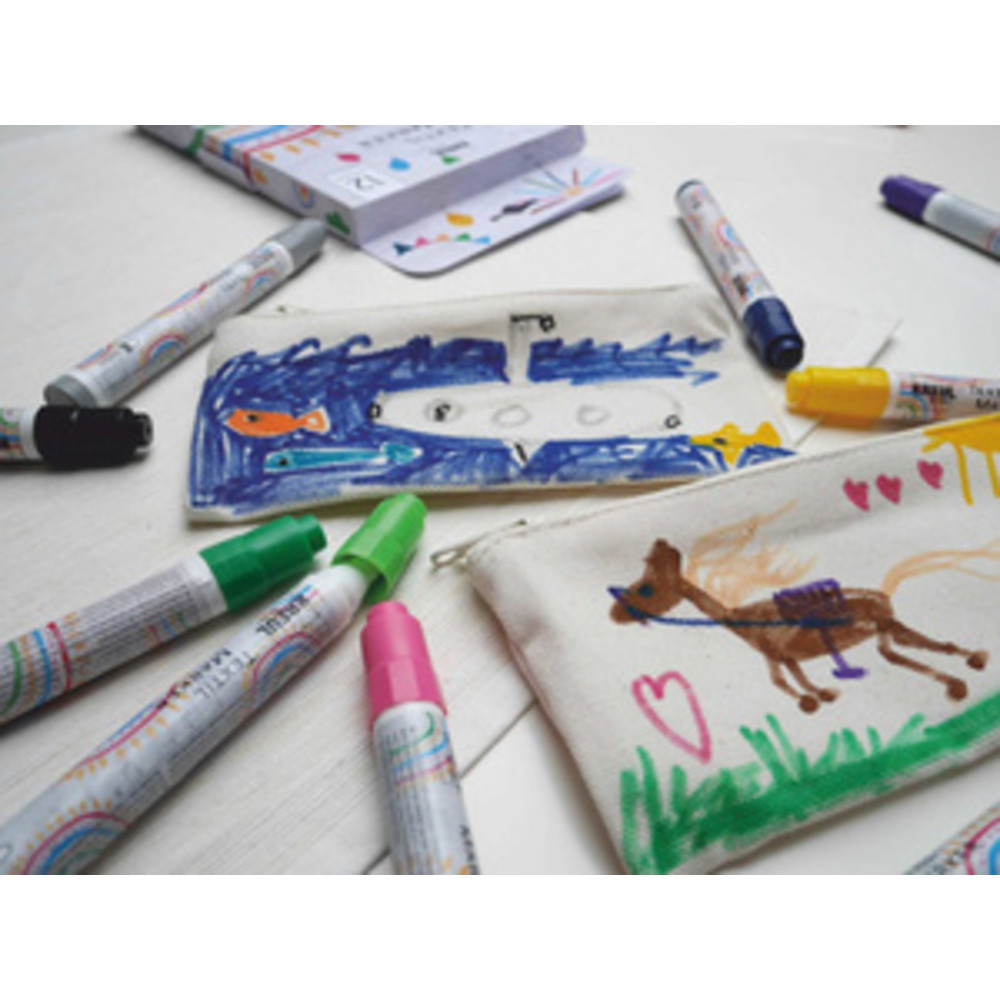 Marqueurs textiles medium 'Junior', set de 18