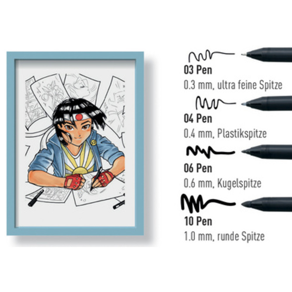 Coffret Sakura Pigma Sensei Manga 4 tailles - vue 2