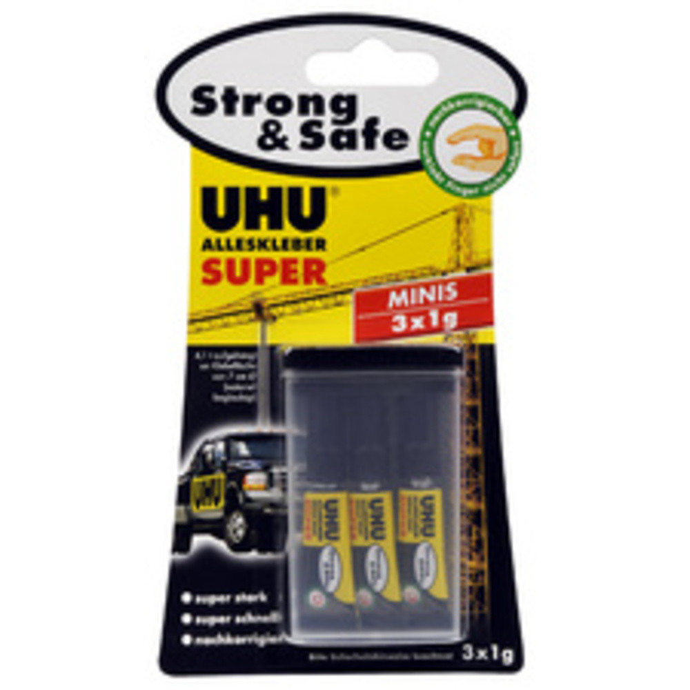 UHU Colle tout SUPER Strong & SAFE MINIS, 3 tubes de 1 g - vue 2