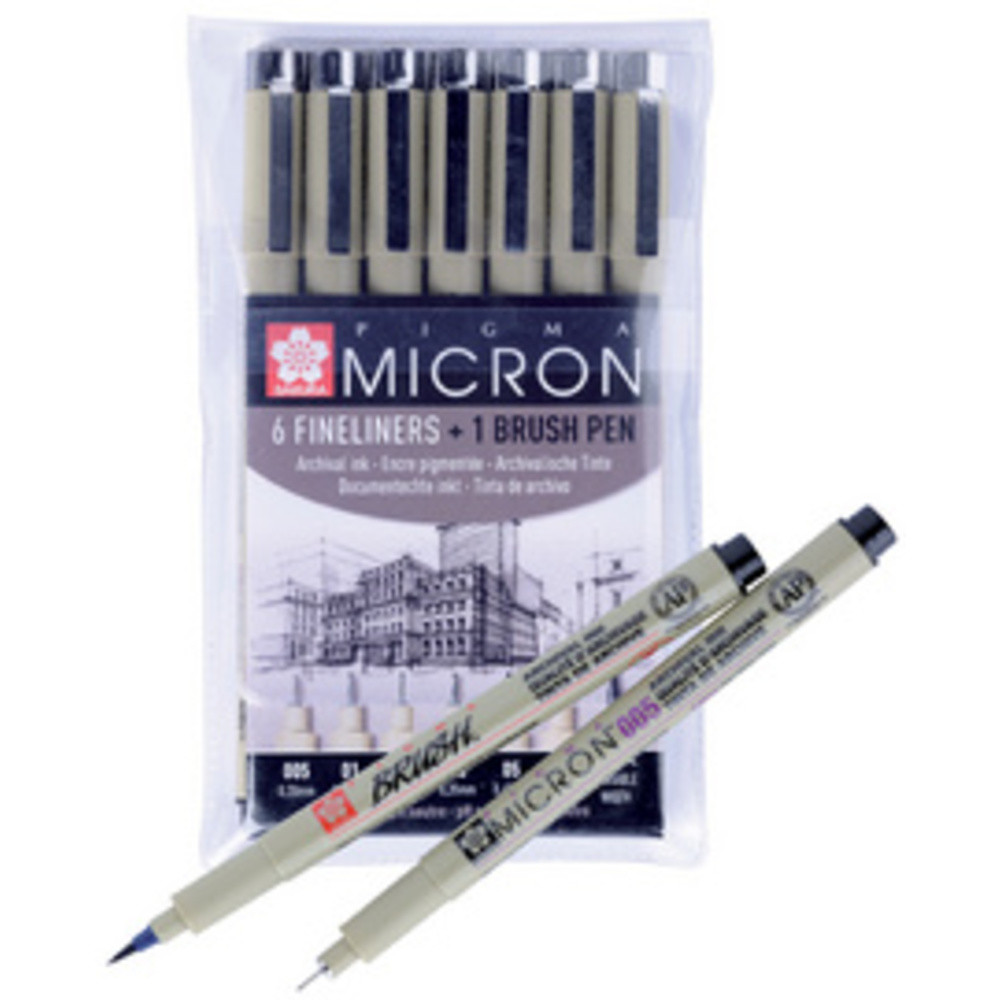Stylo Sakura Fineliner Pigma Micron Schwarz 6 Stück 6x - vue 2