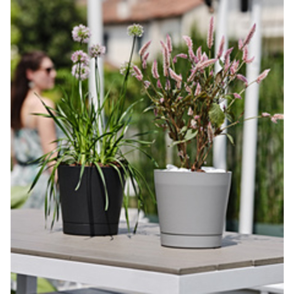 TERA Pot de fleurs 'Orione', diamtre: 380 mm, fog grey
