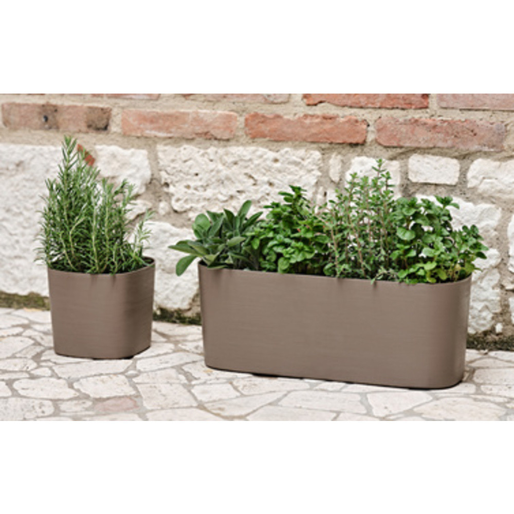 TERA Pot de fleurs 'Capri', largeur: 380 mm, black